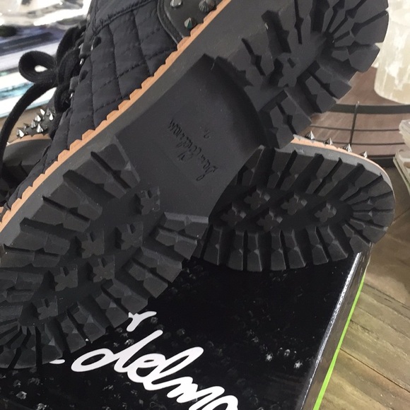 Sam Edelman Bren Quilted Studded Black Boots - Picture 11 of 11